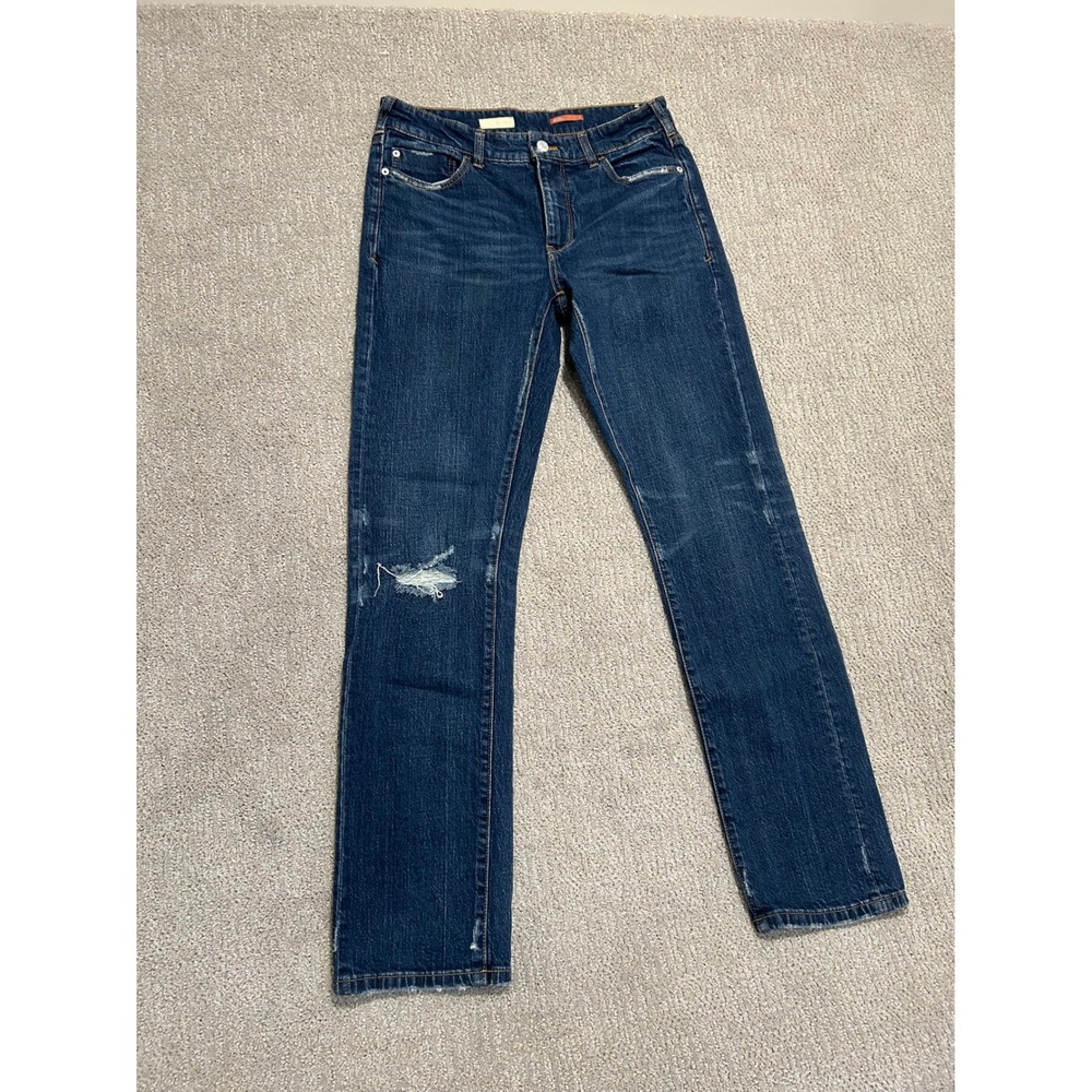 Pilcro Women's Size 27 Straight Leg Jeans‎ Distressed Knee